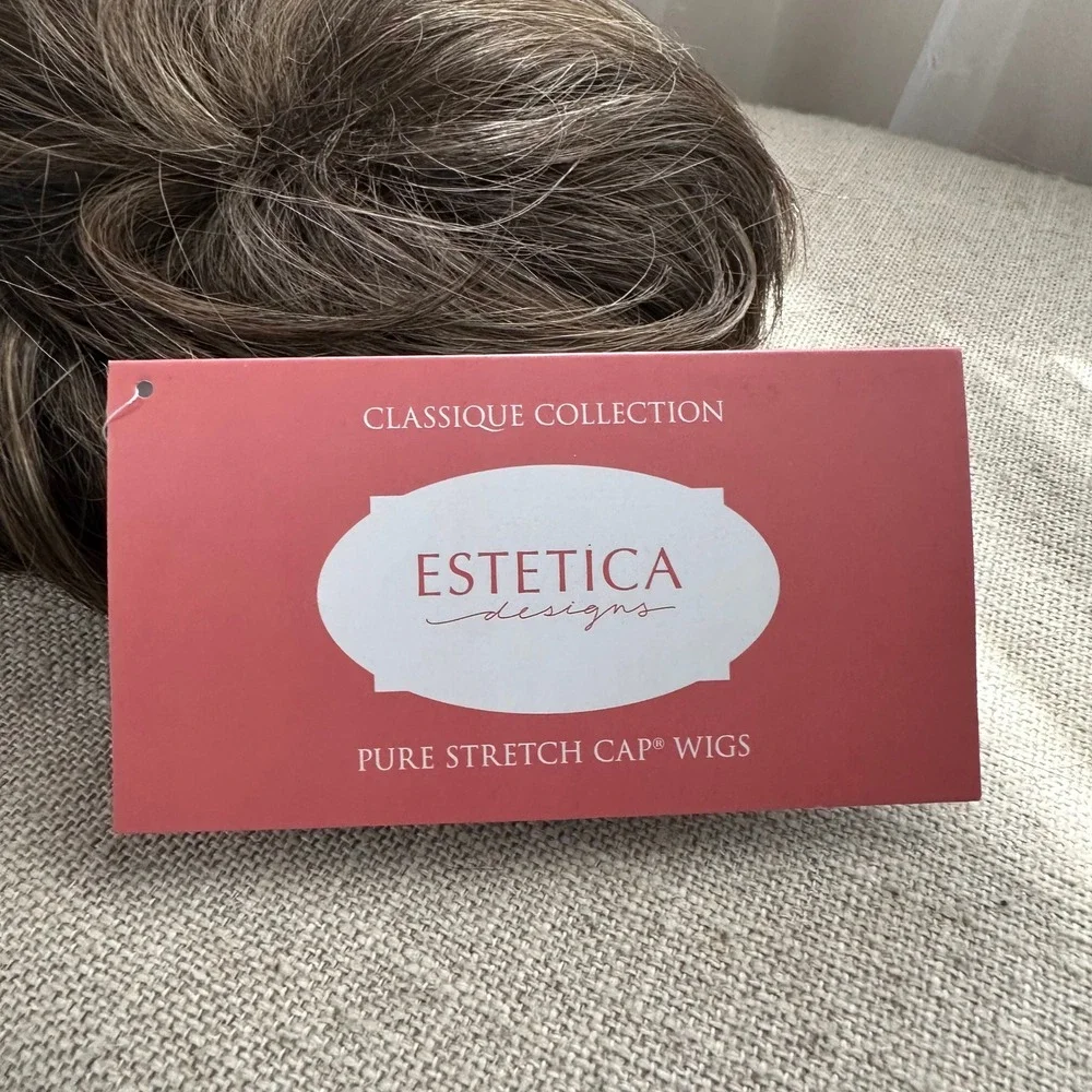 NEW Estetica Designs Billie Wig R14/8H Brown Blonde Highlighted Pure Stretch Cap